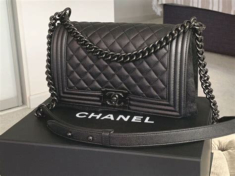 chanel new medium boy bag black|chanel boy bag old medium.